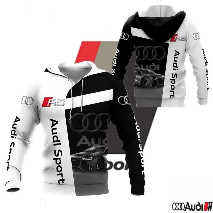 3D ALL OVER PRINTED AUDI SPORT VTH-HL SHIRTS VER 2 (WHITE)