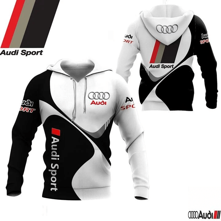 3D ALL OVER PRINTED AUDI SPORT VTH-NH SHIRTS VER 2 (WHITE)