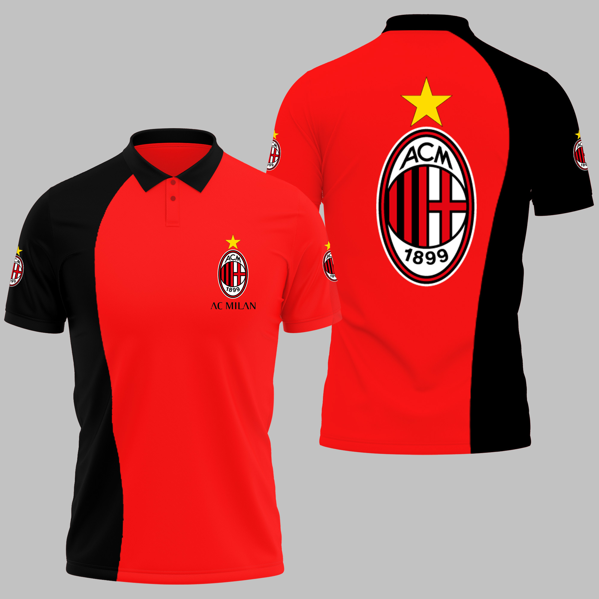 AC MILAN Polo Shirt 3D Printed Ver 6