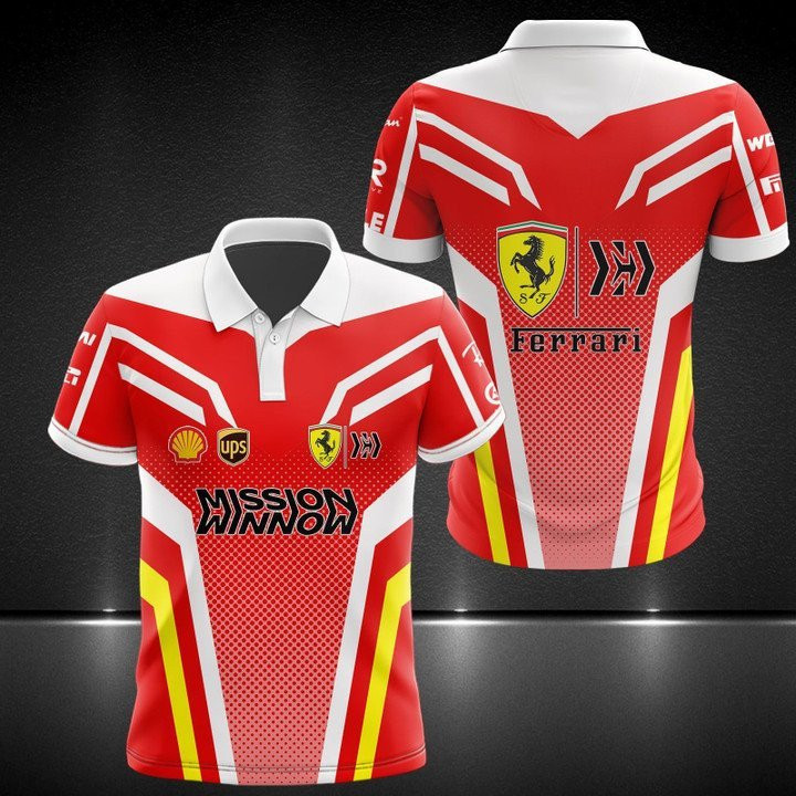 Ferrari Polo Shirt 3D Printed Ver 5