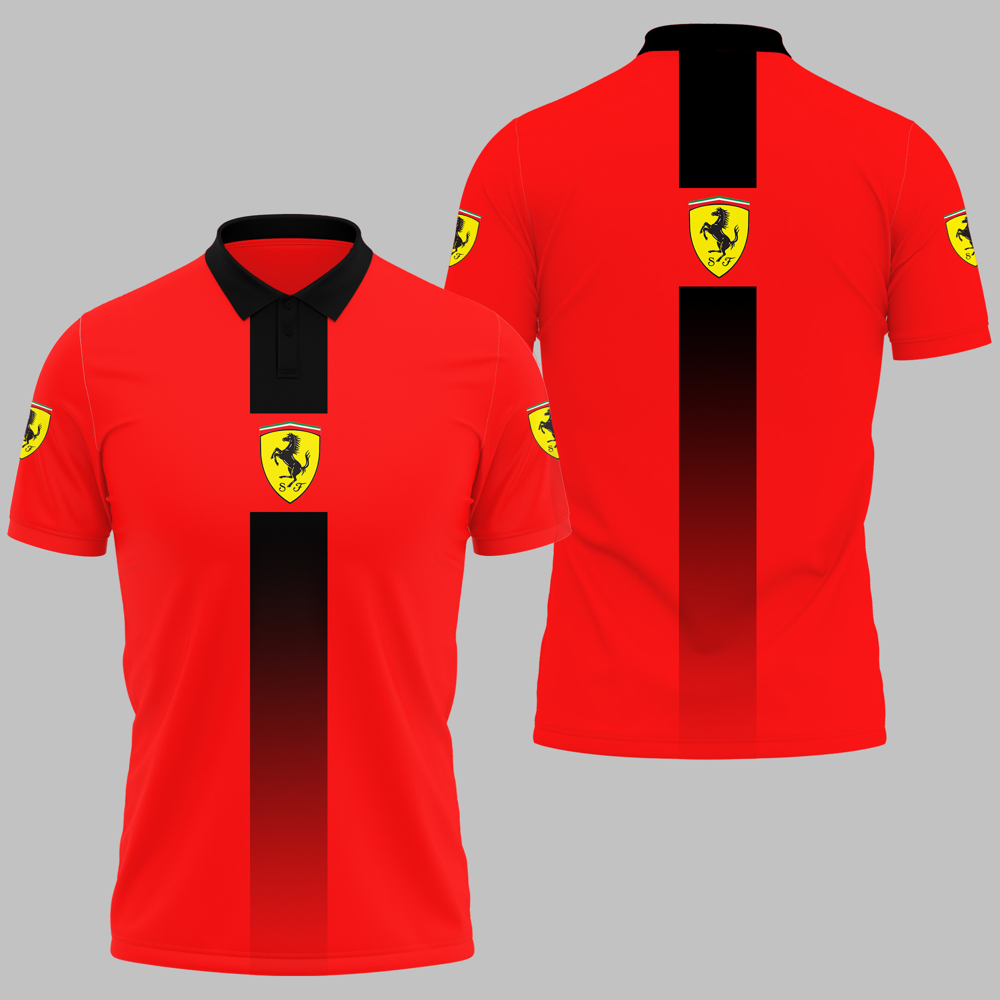 Ferrari Polo Shirt 3D Printed Ver 9