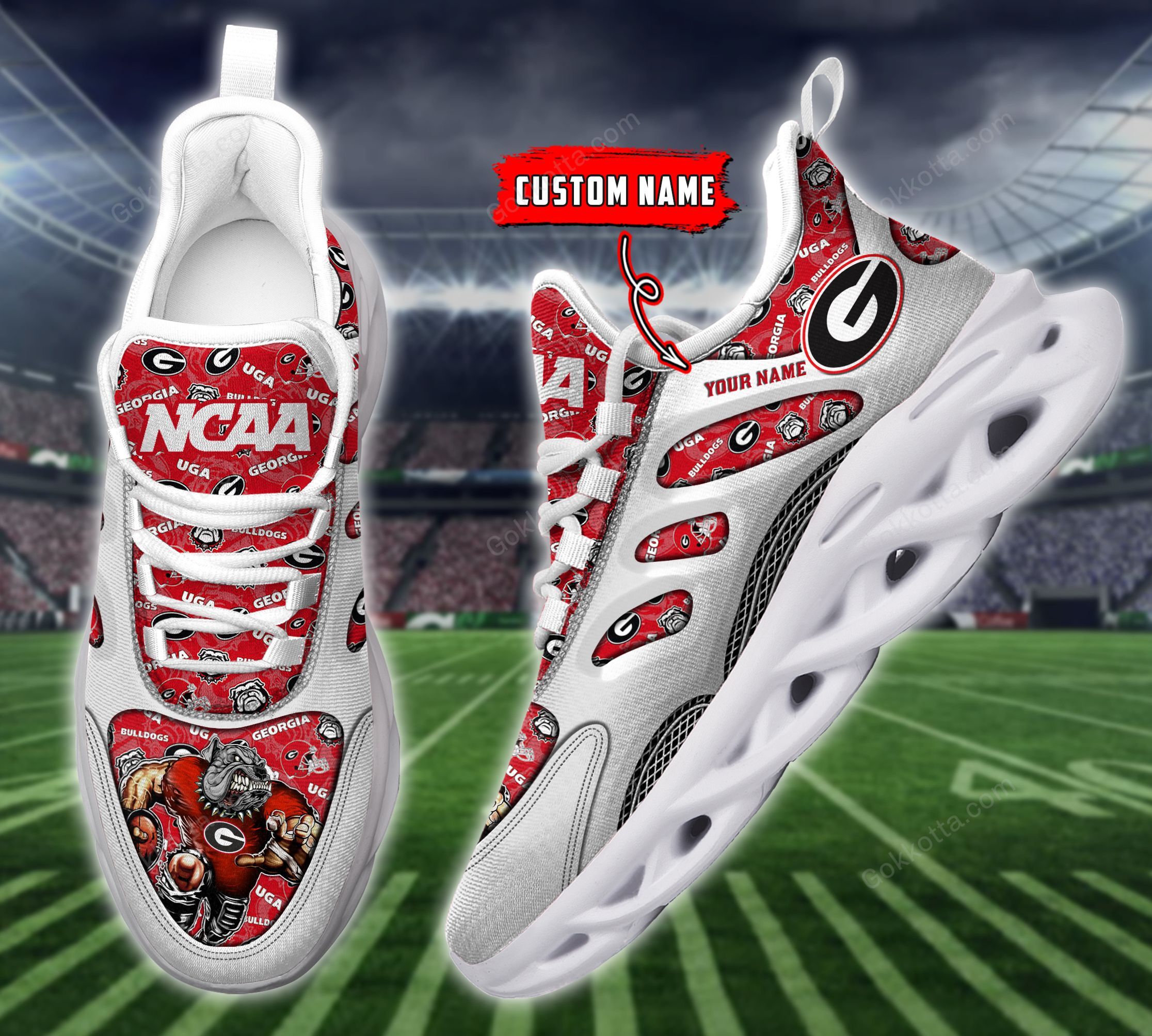 Georgia Bulldogs Personalized Max Soul Shoes THS21082308