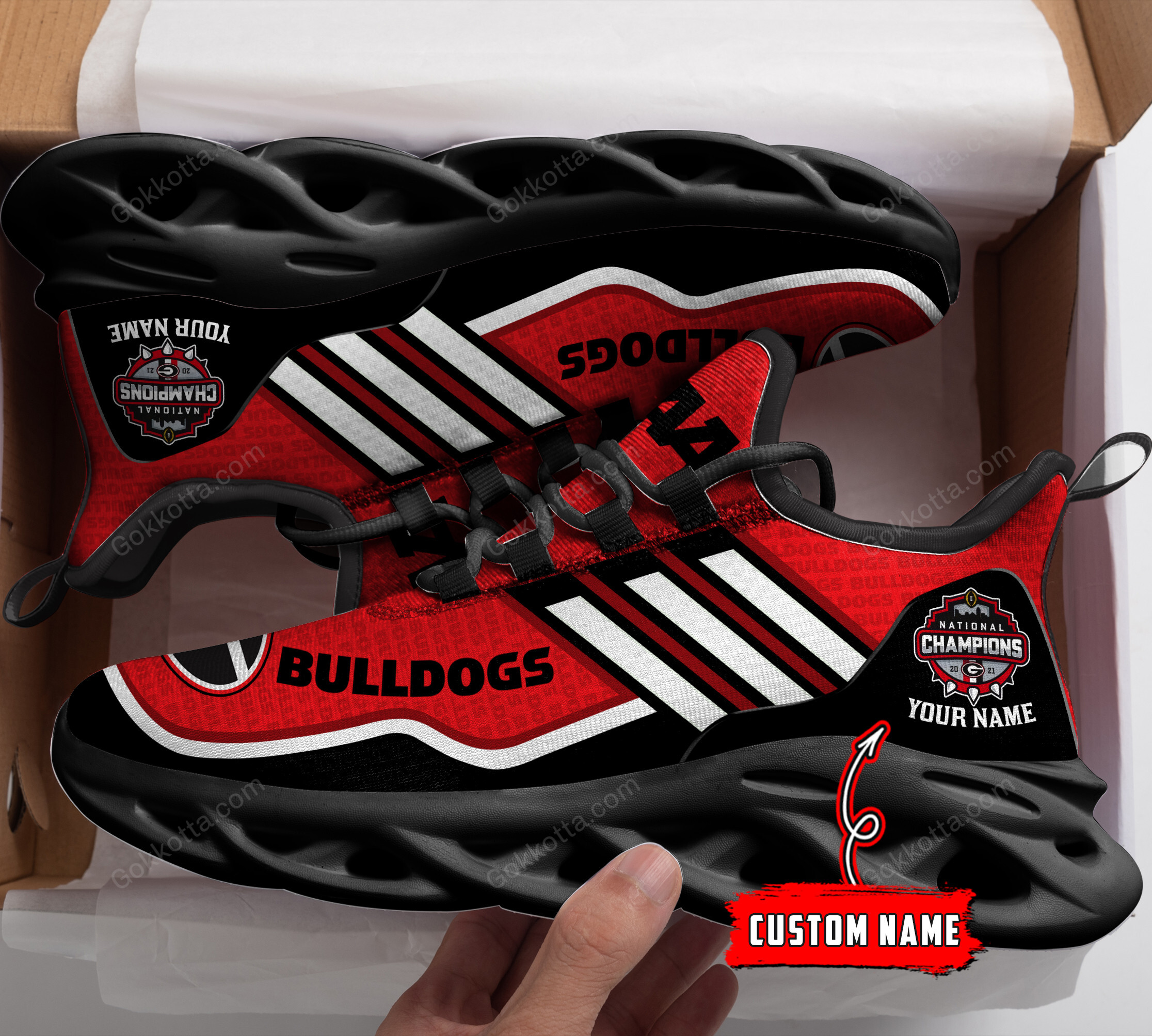 Georgia Bulldogs Personalized Max Soul Shoes THS21091608