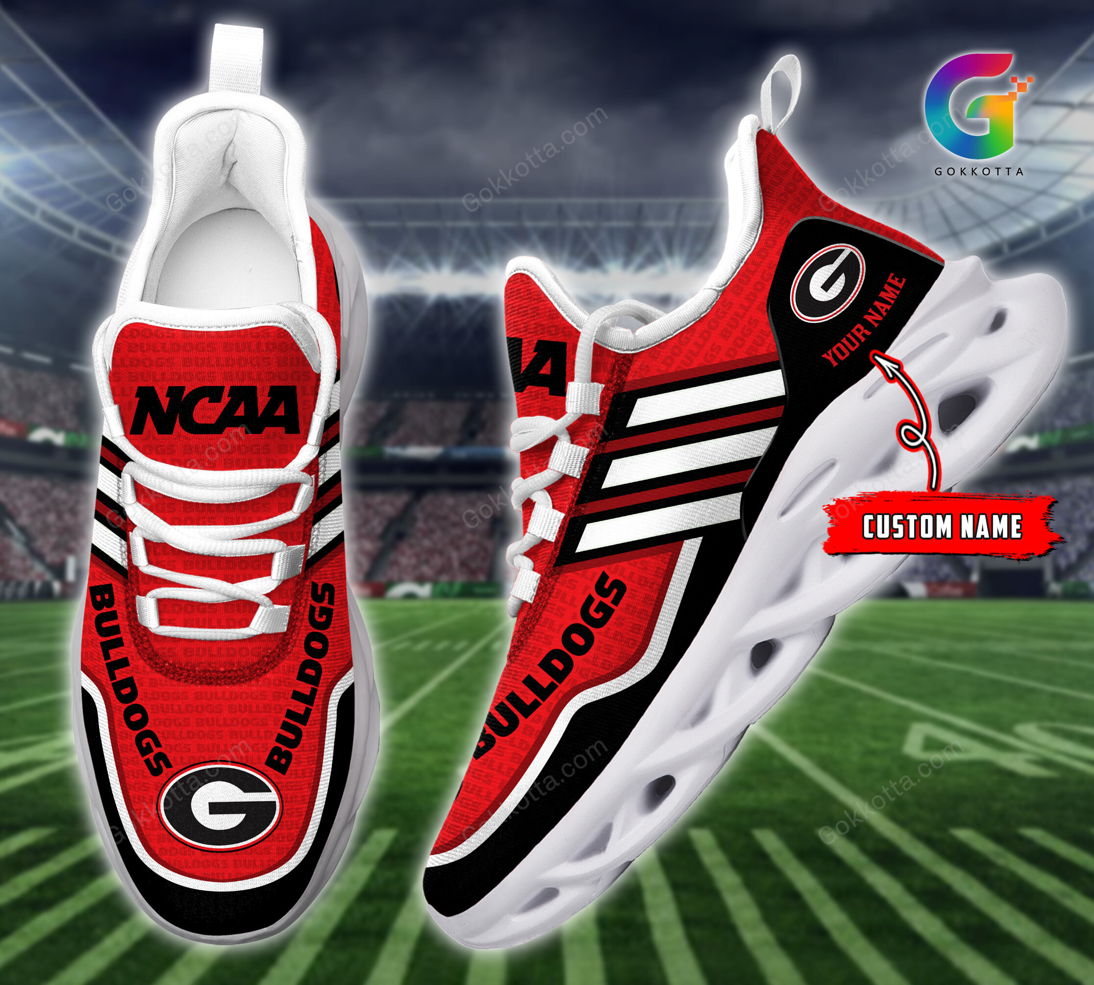 Georgia Bulldogs Personalized Max Soul Shoes THS21091608