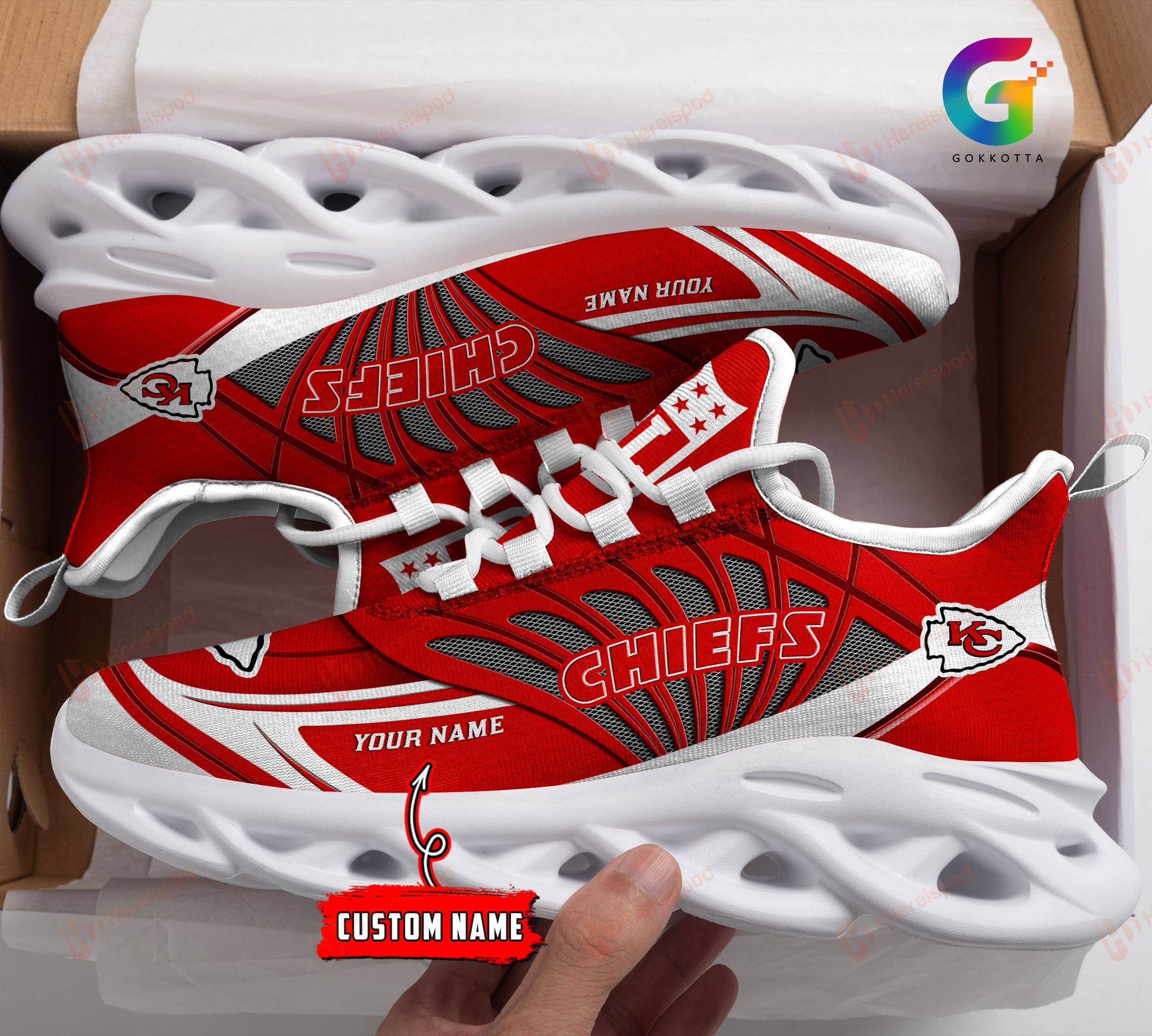 Kansas City Chiefs Personalized Max Soul Shoes THSM1122012101