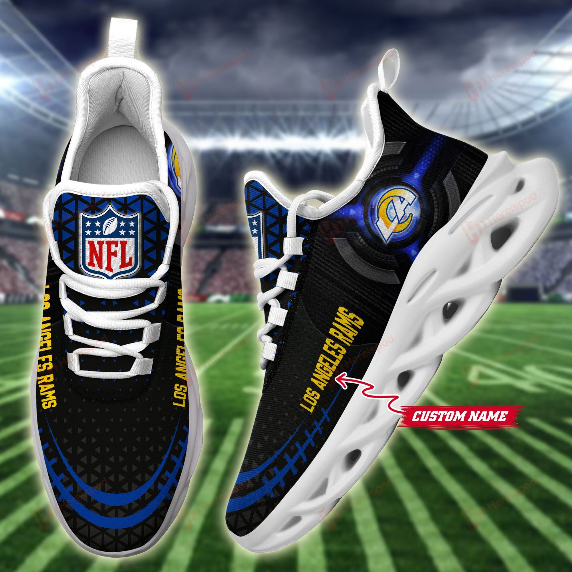 San Francisco 49ers Personalized Max Soul Shoes CHSX21102328